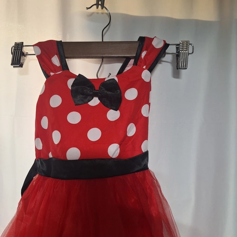 Adorable Red Polka Dot Kids  Dress